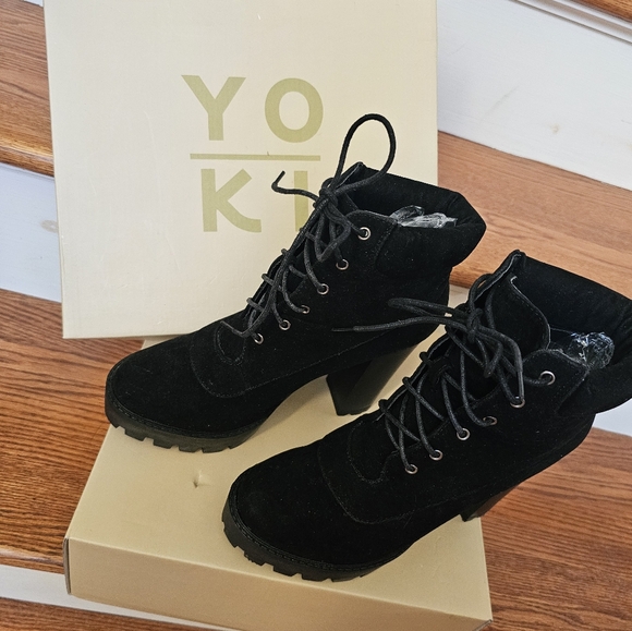 Yoki Fashion boots; Black Suede; Size 8.5M - Picture 3 of 12